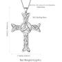Aurora Tears 925 Sterling Silver Celtic Knot Cross Irish Jewelry Women Men Celtick Jesus Cross Religious Necklace/Earring 18k Gold/Black Gun Plated Infinity Celtic Cross Irish Knot Jewellery