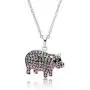 BLING BIJOUX Cute Hippo Crystal Pendant Necklace for Women & Girls, Never Rust 925 Sterling Silver with Free Breathtaking Gift Box for a Special Moment of Love BLING BIJOUX Cute Hippo Crystal Pendant Necklace for Women & Girls, Never Rust 925 Sterling Silver with Free Breathtaking Gift Box for a Special Moment of Love