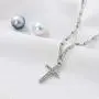 Gemily Vintage Layered Cross Necklace Choker Silver Pendant Neck Chain Dainty Rhinestone Necklaces Y Shape Neck Jewelry for Women and Girls