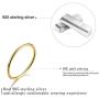 Madeone❤Gifts for Mothers Day❤Thin Rings Thumb Ring 925 Sterling Silver 14K Gold Plated High Polish Minimalist Stacking Rings Wedding Eternity Engagement Ring for Women
