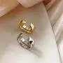 6 Pcs Chunky Gold Open Rings Boho Adjustable Statement Rings Set Gothic Punk Gold Brass Chunky Twisted Chain Geometric Rings for Women Girl Jewelry 6 Pcs Chunky Gold Open Rings Boho Adjustable Statement Rings Set Gothic Punk Gold Brass Chunky Twisted Chain Geometric Rings for Women Girl Jewelry