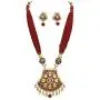 Babosa Sakhi Indian Jaipuri Necklace Red Meenakari Kundan Woman Pendant Ethnic Jewelry Set SRN07R Babosa Sakhi Indian Jaipuri Necklace Red Meenakari Kundan Woman Pendant Ethnic Jewelry Set SRN07R