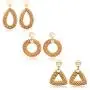 BSJELL Rattan Hoop Earrings Woven Handmade Straw Circle Drop Earrings Hammered Disc Stud Wicker Bohemian Lightweight Earrings for Women