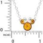 Disney Minnie Mouse Crystal Birthstone Silver Plated Pendant Necklace Disney Minnie Mouse Crystal Birthstone Silver Plated Pendant Necklace