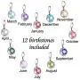Dletay Heart Urn Necklace for Ashes with 12 Birthstones Cremation Jewelry for Ashes -Your Wings were Ready My Heart was Not
