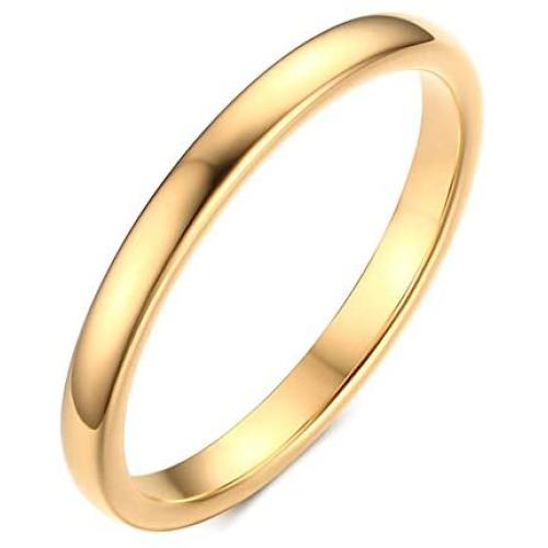 Gold Silver Tungsten Thumb Rings for Women and Men ，2mm/3mm/4mm/6mm/8mm Yellow Gold Sample Couple Wedding Rings Set for Him and Her
