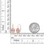 Gem Stone King 4.00 Ct Oval Peach Nano Morganite 18K Rose Gold Plated Silver Earrings