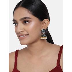 Aheli Jhumka Jhumki Enamel Earrings Indian Traditional Bollywood Ethnic Fashion Jewelry for Women