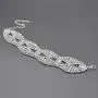 DUOC Bridal Crystal Teardrop Necklace Earrings Bracelet Jewelry Set Wedding Prom