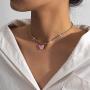 Jeairts Butterfly Necklace Gold Crystal Choker Necklaces Short Fashion Minimalist Pendant Necklace Chain Jewelry for Women and Girls