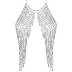 DOTASI Womens Sexy Halter Backless Tank Top Bra Body Chain Necklace Tassels Party