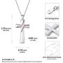 Nofade Silver Men Women 925 Sterling Silver Baseball Cross Pendant Necklace with 18 Inches Sterling Silver Chain, Customizable (with Gift Box)