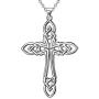 Besilver Celtic Triskele Lion of Judah Magen David Star Pendant Necklace for Men Woment Sterling Silver Celtic Cross Jeuse Faith Religious Amulet Jewelry