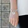 Inspired Silver - Silver Pave Heart Charm Bracelet with Cubic Zirconia Jewelry Inspired Silver - Silver Pave Heart Charm Bracelet with Cubic Zirconia Jewelry