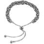 LeCalla Sterling Silver Jewelry Sliding Bolo Byzantine Bracelet for Women