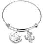 AKTAP Saguaro Cactus Bracelet for Women I Will Not Be Another Flower Picked for My Beauty and Left to Die Cacti Charms Bracelet