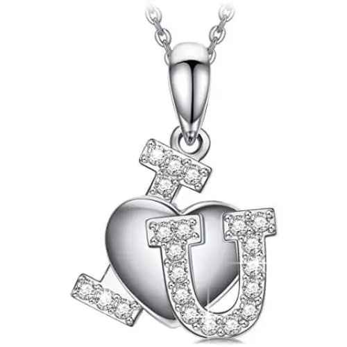 J.NINA ✦I Love You✦ Jewelry Gifts for Women Jewelry Necklace With Crystals Fashion Heart Pendant Necklace Gift for Women With a Luxury Packaging J.NINA ✦I Love You✦ Jewelry Gifts for Women Jewelry Necklace With Crystals Fashion Heart Pendant Necklace Gift for Women With a Luxury Packaging