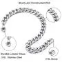 ChainsPro Men Cuban Link Bracelet Chain, 3/6/9/12 mm Width, 19/21CM Length, 18K Gold Plated/316L Stainless Steel/Black-with Gift Box ChainsPro Men Cuban Link Bracelet Chain, 3/6/9/12 mm Width, 19/21CM Length, 18K Gold Plated/316L Stainless Steel/Black-with Gift Box