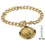 American Coin Treasures Italian 20 Lira Coin Toggle Charm Bracelet - Italian 20 Lire Goldtone Toggle Bracelet with Faceted Round Jet Glass Stones- Italian Medallion Bracelet