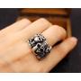 Stainless Steel Gothic Skull Vintage Antique Style Biker Rings Cocktail Party Rings Comfort Fit Size 7-11