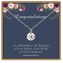 MONOOC Graduation Gifts for Her, College High School Graduation Jewelry for Women Graduation Necklace Compass Arrow Necklace Graduation Gift for Graduates