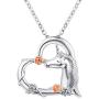 TANGPOET Unicorn Necklace for Girls S925 Sterling Silver Unicorns Gifts Heart Pendant Jewelry for Women Daughter Teens