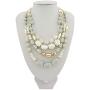 Bocar Multi Layer 4 Strand Statement 17'' Collar Beaded Necklace for Women Gift