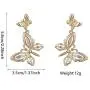 Fashion Alloy Double Butterfly Earrings Jewelry Boho Retro Ethnic Golden Exaggerated Size Butterfly Ear Hook Studs Women 2pcs