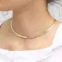 18k Gold Snake Chain Necklace for Women Flat Herringbone Necklace Gold Choker Necklaces for Women Adjustable Simple Choker Necklaces for Women