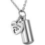TTVOVO Cremation Urn Necklace for Ashes Memorial Keepsake Ashes Holder Urn Locket Heart Charm Pendant Necklaces for Men Women Stainless Steel Remembrance Waterproof Nickel-Free Hypoallergenic Jewelry