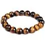 Art of Creation Tibetan Natural Tiger Eye Gemstone Mala Bracelet 8 mm Stretchy Chakra Stones Healing Crystal Quartz Success Money Prosperity Good Luck Bracelet Women Men Girls Gifts (Unisex)