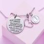Melix Home Inspirational Gifts Necklaces You are Braver Than You Believe Initial Letter Necklace for Girls Women Birthday Graduation Gift Encouragement Jewelry