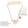 Ursteel Horse Gifts for Women Girls, Dainty Horse Jewelry 14k Gold Plated Heart Initial Horse Necklace Personalized Gifts Horse Necklaces for Girls Women