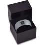 Sheriff Deputy Authoriy Crest Badge Ring - Tungsten Band 8mm - Men - Women - 18k Rose Gold Step Bevel Edge - Yellow - Grey - Blue - Black - Brushed - Polished - Wedding - Gift Dome Flat