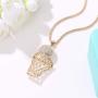 Cubic Zirconia Basketball Hoop Pendant Necklace 14k Gold Rhinestone Basketball Jewelry Rock Hip Hop Punk Boyfriend Gift