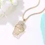 Cubic Zirconia Basketball Hoop Pendant Necklace 14k Gold Rhinestone Basketball Jewelry Rock Hip Hop Punk Boyfriend Gift