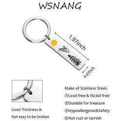 WSNANG Sun and Mountain Keychain Pine Tree Adventure Travel Jewelry Wanderlust Gift Adventure Gift for Outdoor Lovers Nature Lovers