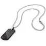 | Crucible Diamond Accent Polished Black Plated Tungsten Carbide Dog Tag Pendant - 24'' | Crucible Diamond Accent Polished Black Plated Tungsten Carbide Dog Tag Pendant - 24''