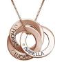 MyNameNecklace Russian Ring Engraved Name Necklace with Diamonds Personalized 3 Circles Discs Inscription Customization Mothers Day Jewelry Gift…