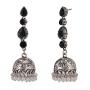 Efulgenz Boho Vintage Antique Ethnic Gypsy Indian Oxidized Silver Crystal Cubic Zirconia Bridal Necklace Earrings Jewelry Set