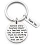 AKTAP Coach Gifts Coach Keychain Behind Every Fearless Player is A Fearless Coach Thank You Gift for Coach Coach Jewelry