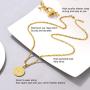 PROSTEEL Stainless Steel Saint Benedict Medal Necklace, Protection Jewelry for Men Women, 18K Real Gold Plated, 22inch-24inch Adjustable, Come Gift Box