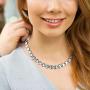 N+NITROLUBE Magnetic Therapy Necklace for Women Stainless Steel Necklace Pain Relief for Neck Arthritis Magnetic Jewelry Gift (Silver)