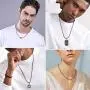 PROSTEEL Waxed Rope Braided Leather Necklace Cord Sturdy Soft Comfortable, 16”-30”, Stainless Steel Durable Clasp, Come Gift Box PROSTEEL Waxed Rope Braided Leather Necklace Cord Sturdy Soft Comfortable, 16”-30”, Stainless Steel Durable Clasp, Come Gift Box