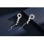 SBLING Platinum-Plated Cubic Zirconia Drop Earrings - Gifts for Women/Girls