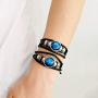 Couple Bracelets for women, 2pcs/sets 12 Constellation Snap Bracelet Men Weaving Bead Diy Leather Charm Bracelet Bangles Jewelry
