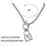 MOROTOLE 14K Gold Padlock Lock Pendant Chain Necklace for Women Teen Girls Stainless Steel Lock Chain Jewelry Gifts