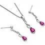 Peora Created Ruby Earrings Pendant Necklace Jewelry Set in Sterling Silver, Dainty Dangling Teardrop, Pear Shape, 1.75 Carats total, with 18 inch Chain Peora Created Ruby Earrings Pendant Necklace Jewelry Set in Sterling Silver, Dainty Dangling Teardrop, Pear Shape, 1.75 Carats total, with 18 inch Chain