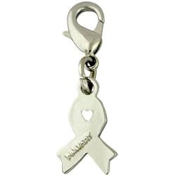 PinMarts Purple Awareness Ribbon Domestic Violence Enamel Charm