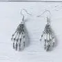 Halloween Earrings for Women Skull Skeleton Bone Dangle Earrings Metal Skeleton Skull Hand Earrings Halloween Earrings for Women Skull Skeleton Bone Dangle Earrings Metal Skeleton Skull Hand Earrings